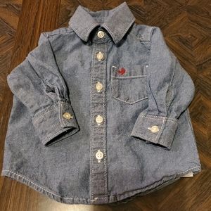 Infant Girls Denim L/S Shirt sz 3M- Preowned